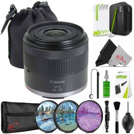Canon - RF-S 14-30mm f/4-6.3 IS STM PZ Lens (Canon RF) Basic Lens Accessory Bundle - Black
