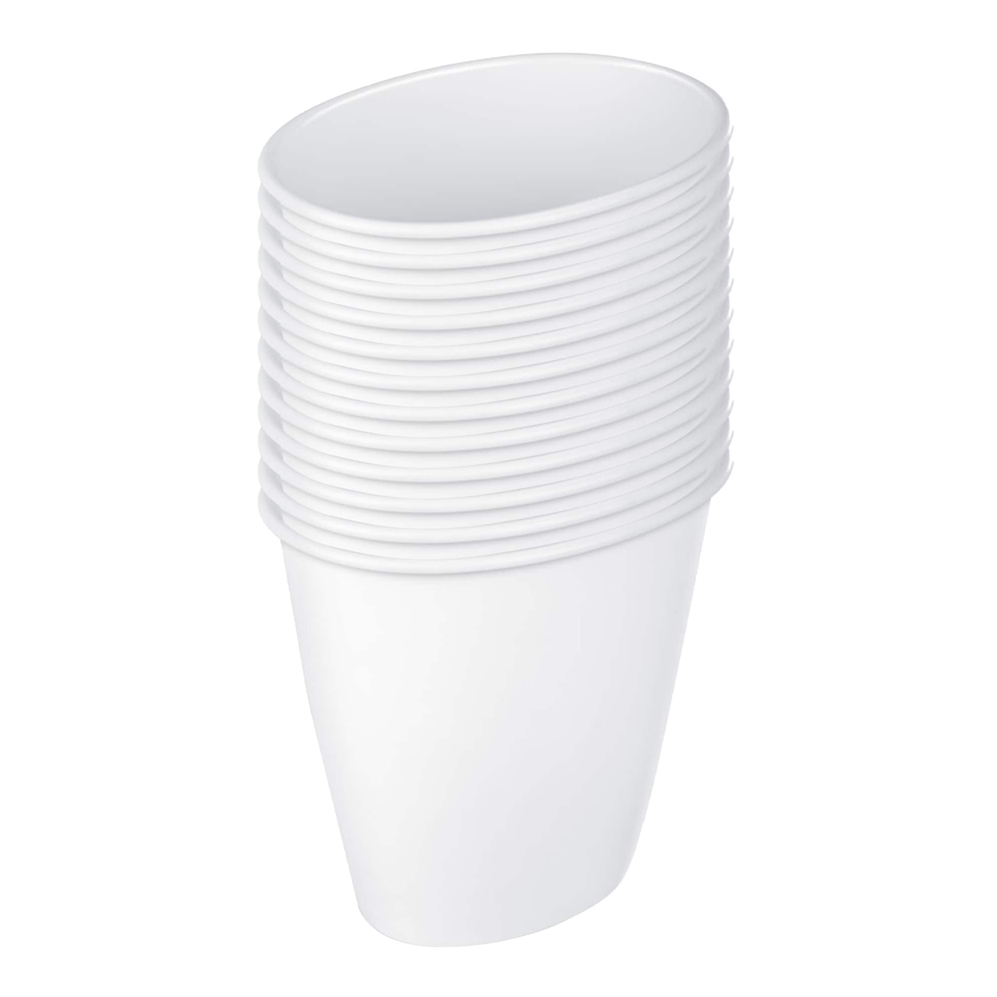 Sterilite - Petite 1.5-Gallon Home Oval Vanity Trash Wastebasket, (12 Pack) - White