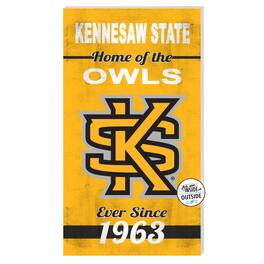 Jardine - Kennesaw State Owls 11'' x 20'' Indoor/Outdoor Home Of The Sign - Yellow