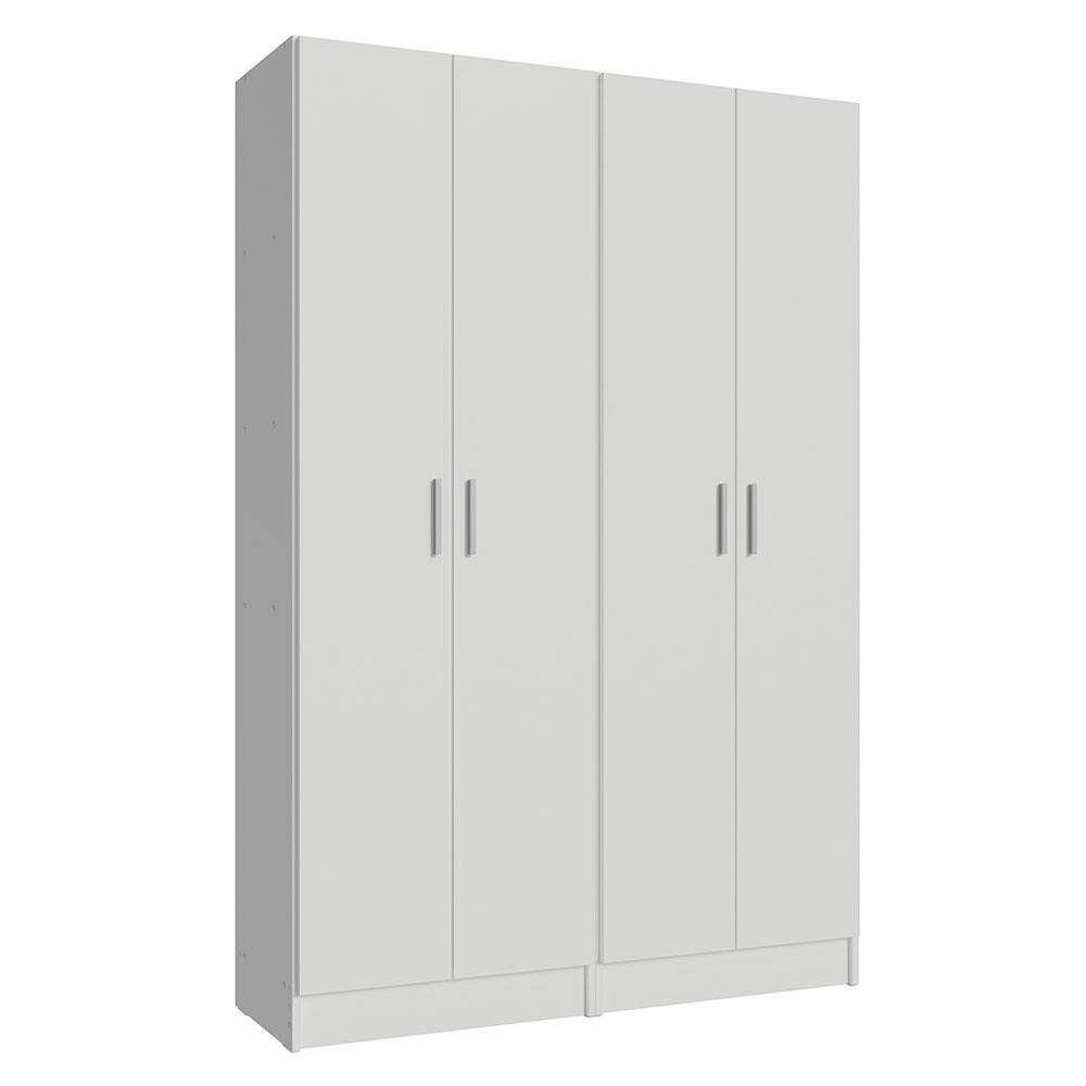 Front. Madesa - Madesa Kitchen Set 2 Pantry Storage Cabinet with 10 Utility Shelves 47"L Wooden Organization Unit for Kitchen - White - White.