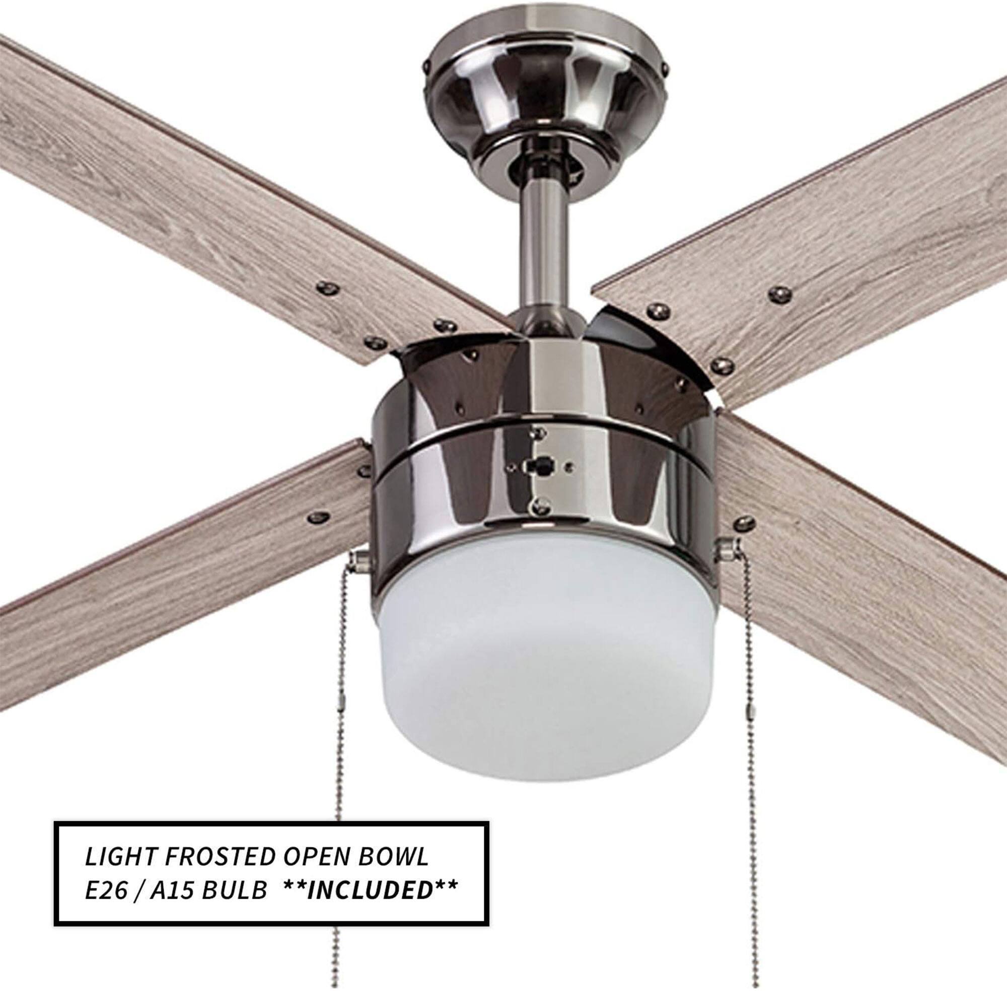 LIGHT FROSTED OPEN BOWL  
E26 / A15 BULB **INCLUDED**