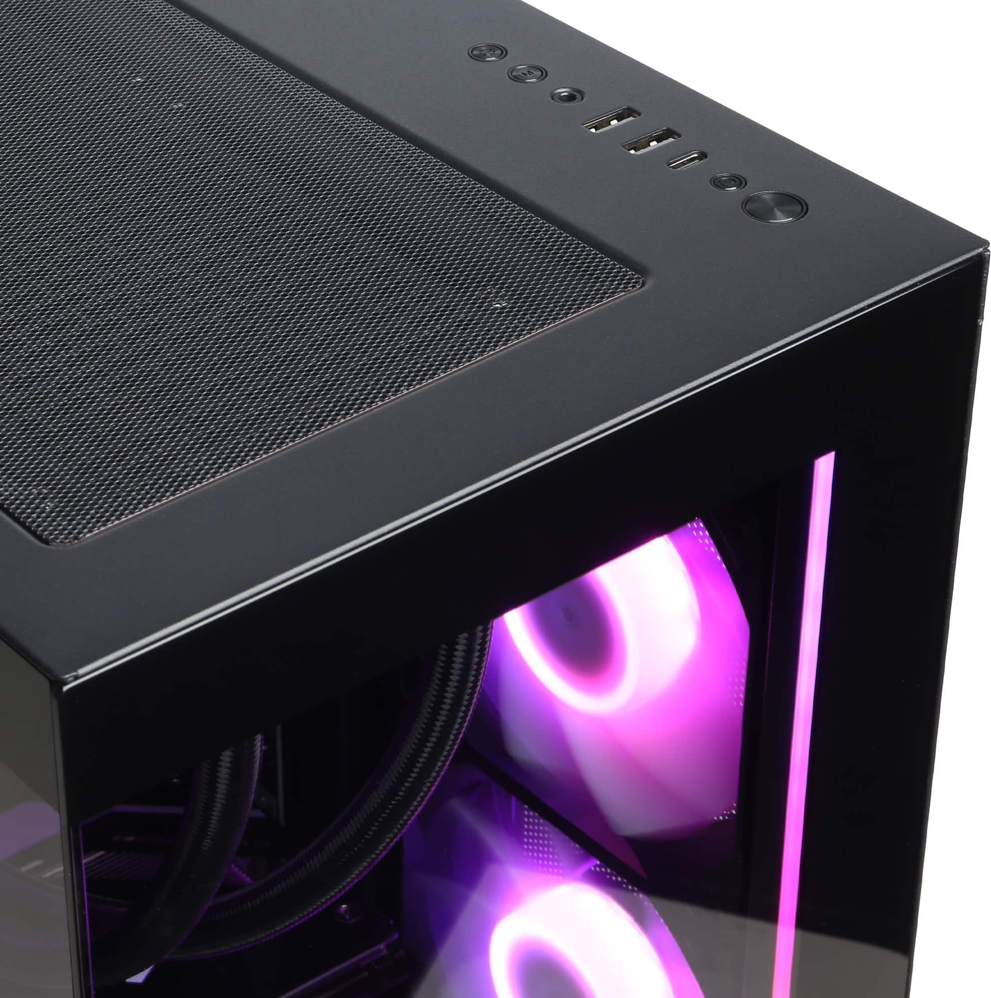 Alt View 13. CyberPowerPC - Gaming Desktop - AMD Ryzen 9 9900X - AMD Radeon RX 9060 XT 16GB - 32GB DDR5 - 2TB PCIe 4.0 SSD - Black.
