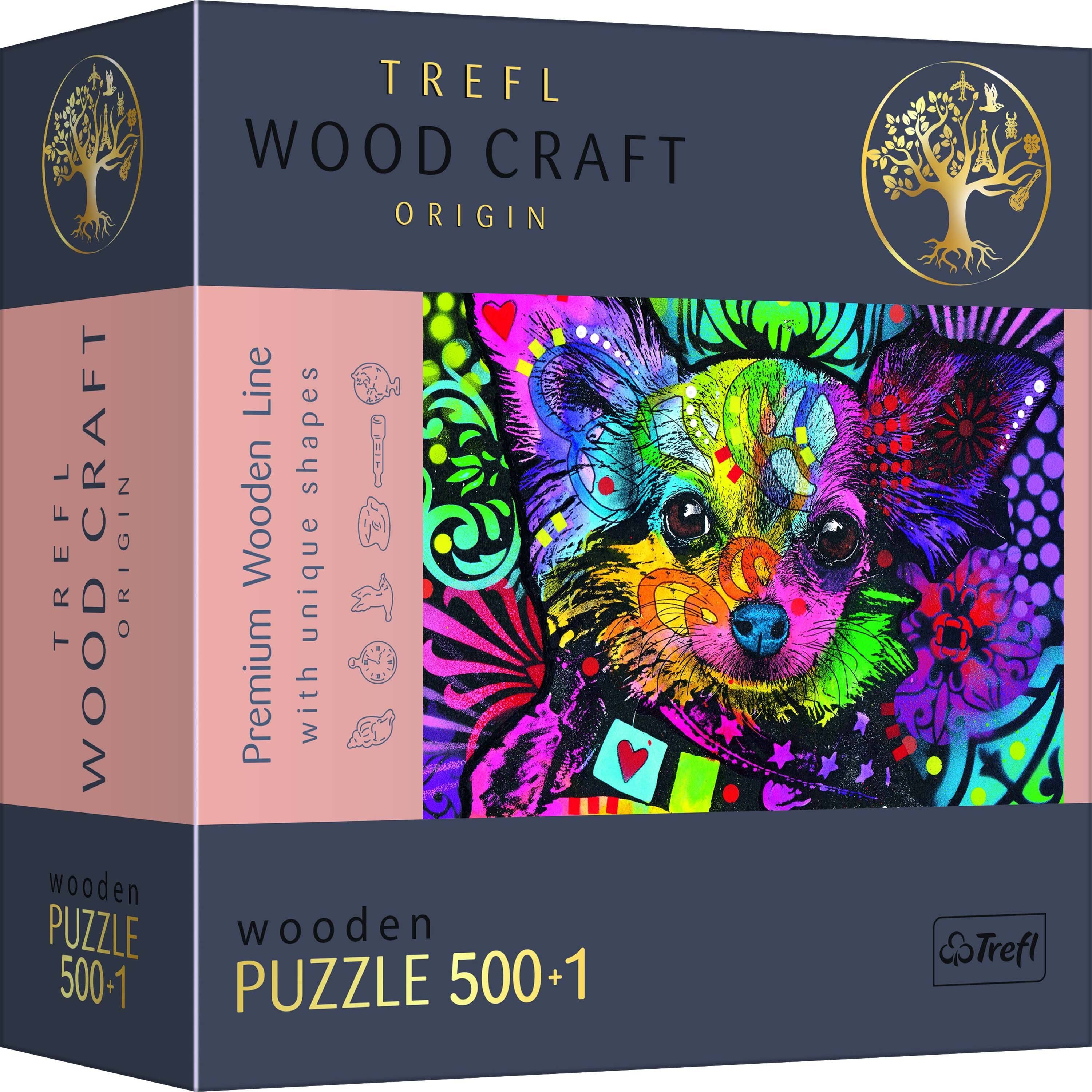 Trefl Wood Craft Origin  
Premium Wooden Puzzle with Unique Line Shapes  
Wooden Puzzle 500+1