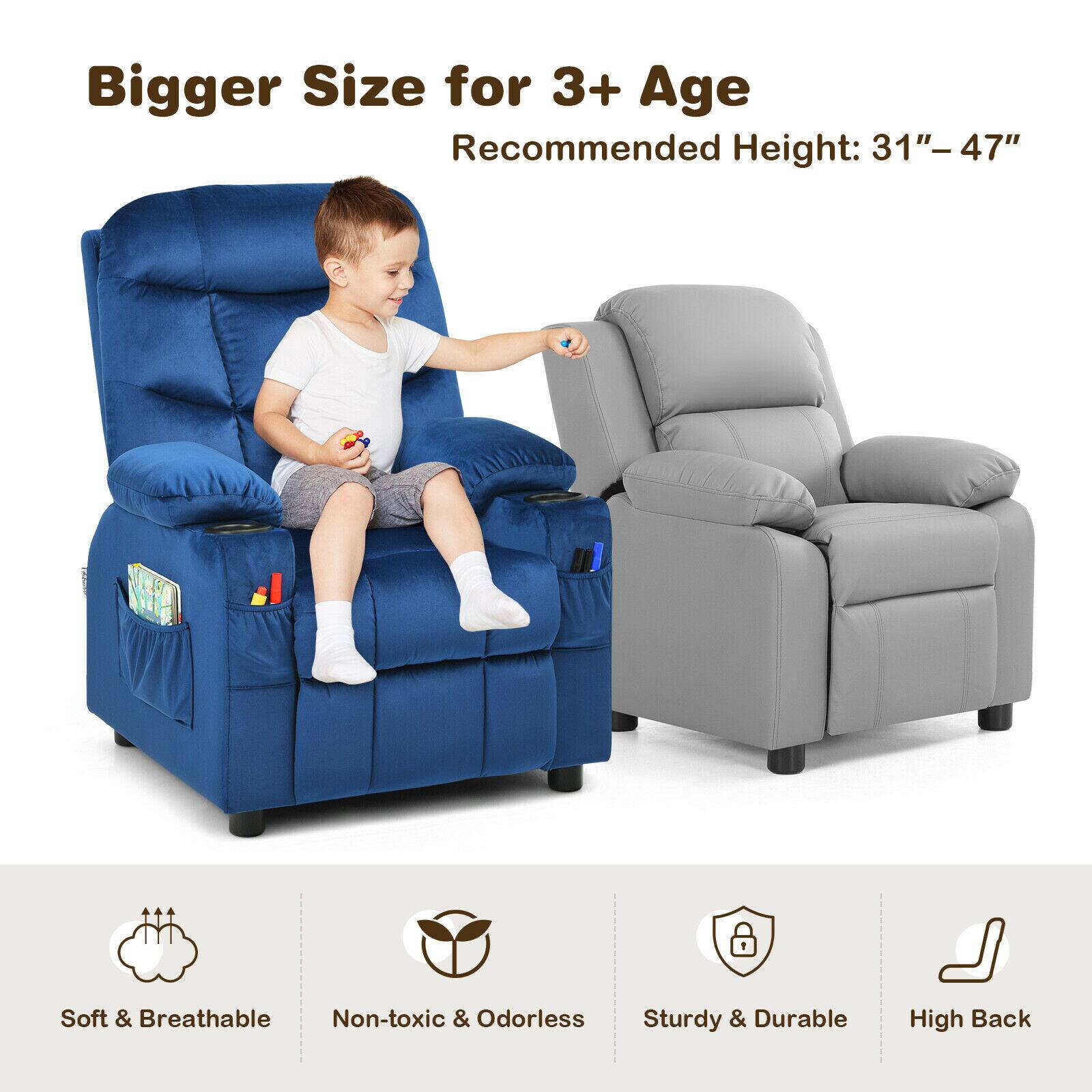 Bigger Size for 3+ Age  
Recommended Height: 31" – 47"  

Soft & Breathable  
Non-toxic & Odorless  
Sturdy & Durable  
High Back