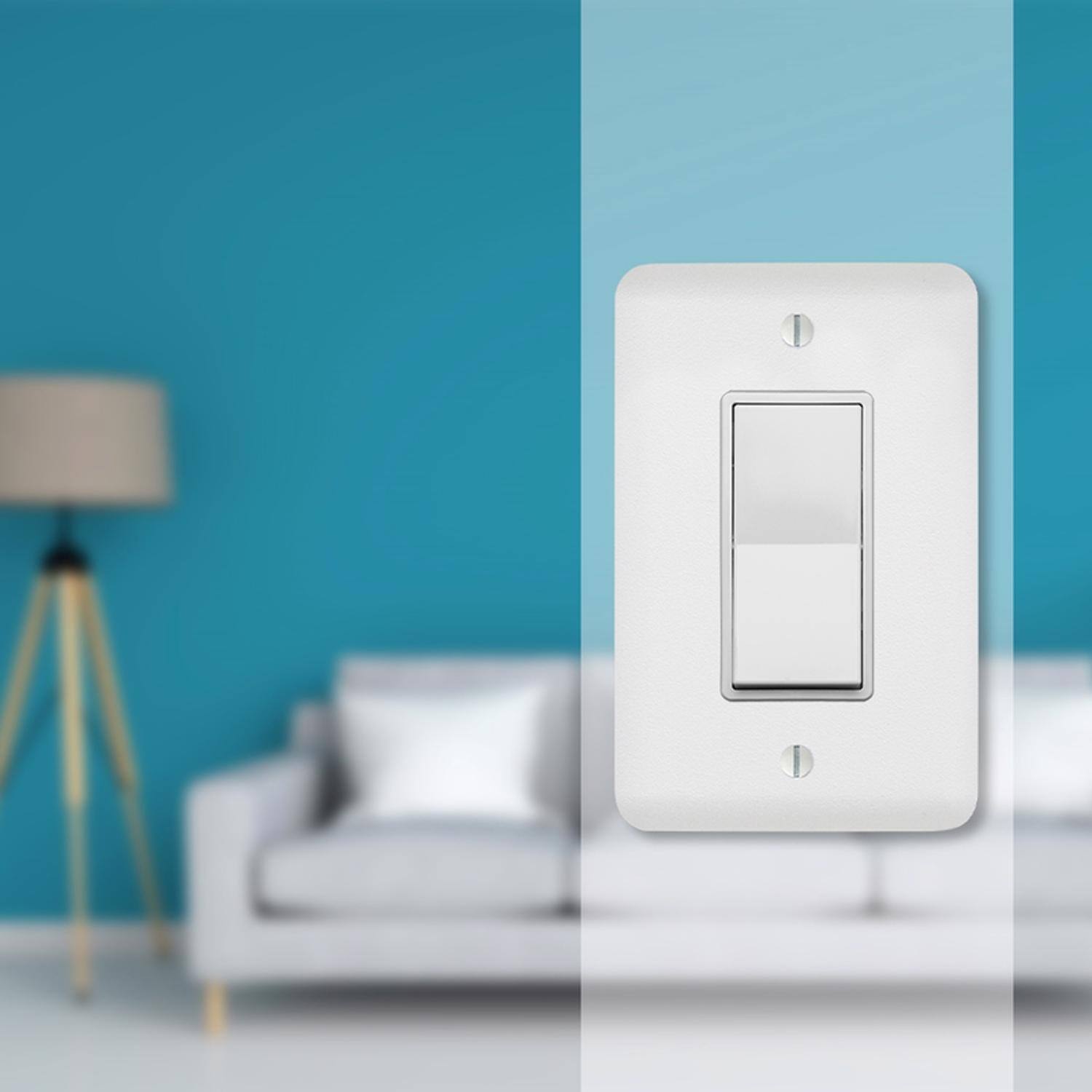 Angle. AMERELLE - Amerelle Capri Paintable Textured White 1 gang Stamped Steel Decorator Wall Plate 1 pk - White.