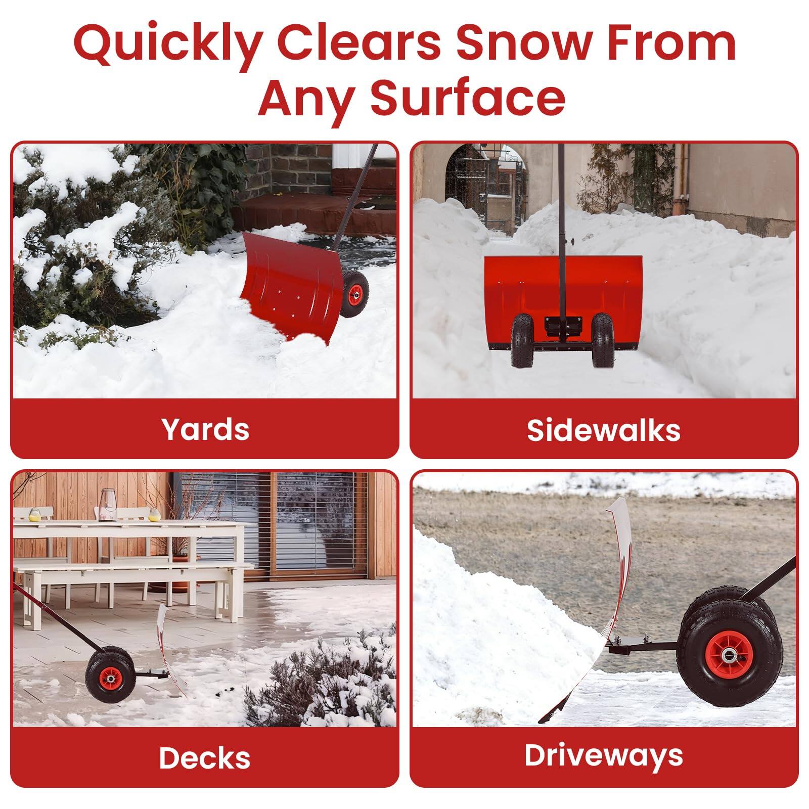 Quickly Clears Snow From Any Surface

- Yards
- Sidewalks
- Decks
- Driveways