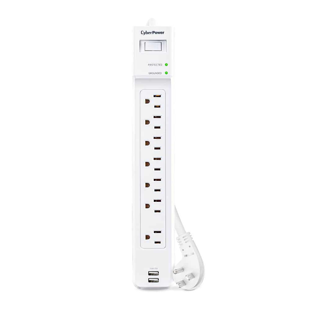 CyberPower - P704URC1 Home Office Surge Protectors - White