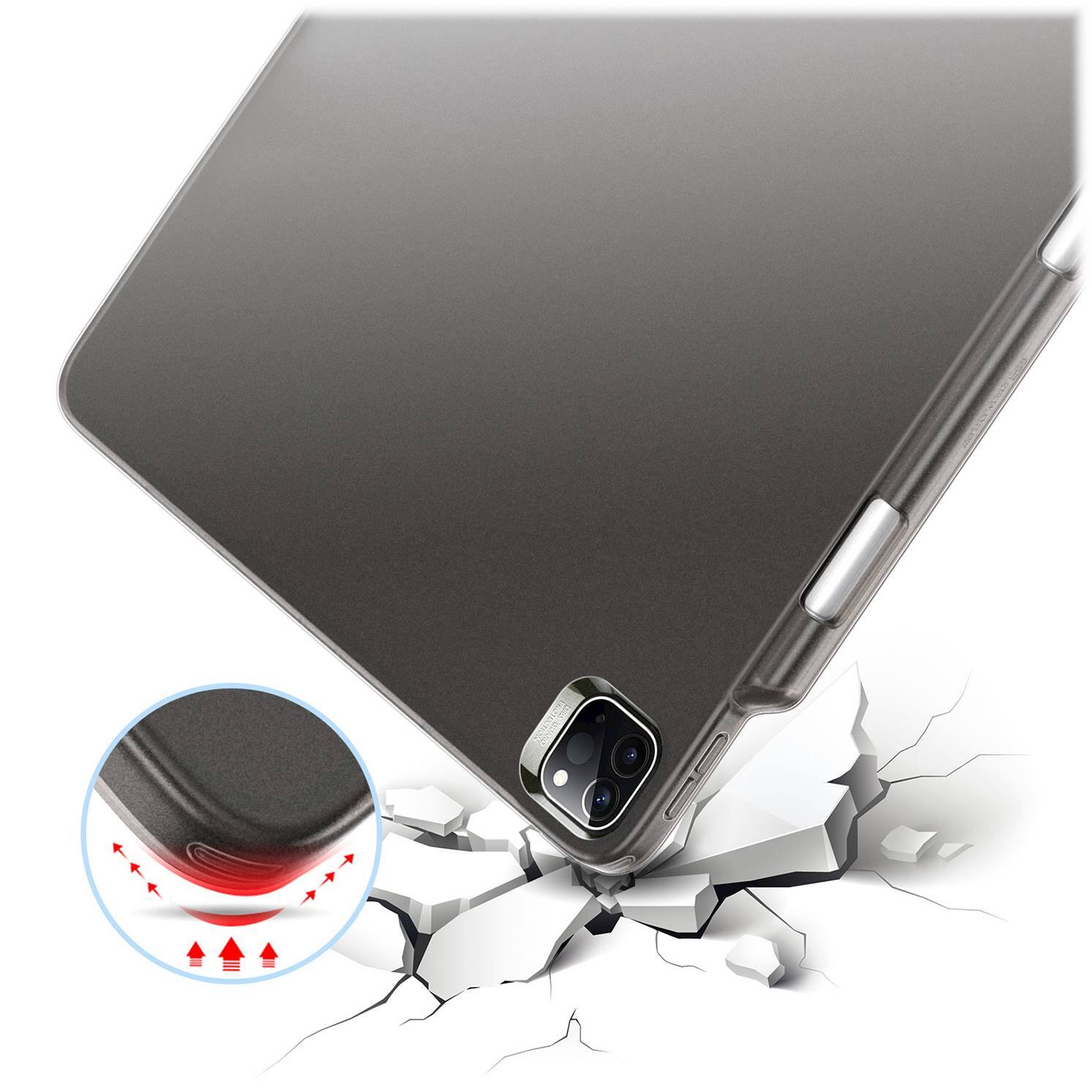 Alt View 16. SaharaCase - Hybrid Flex Case for Apple iPad Pro 12.9 (4th, 5th, and 6th Gen 2020-2022) - Black.