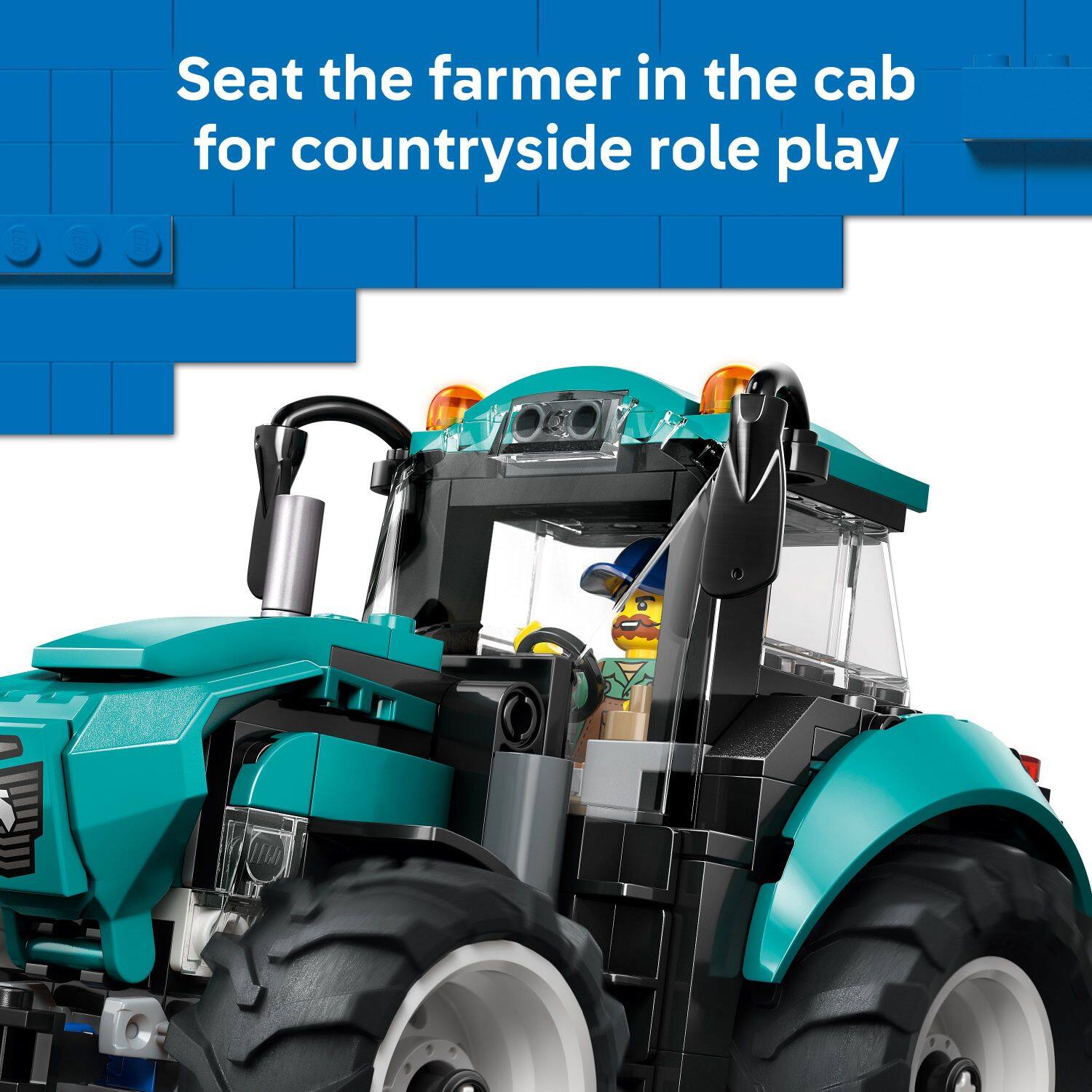Seat the farmer in the cab for countryside role play