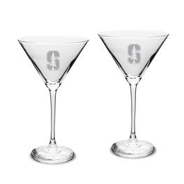 Jardine - Stanford Cardinal Two-Piece Traditional 10oz. Martini Glass Set - Multicolor