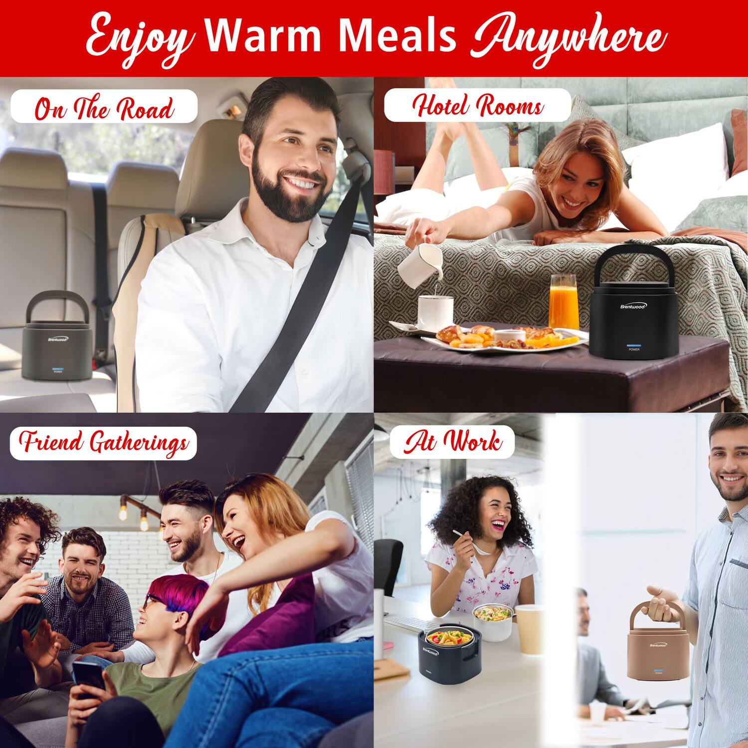 Enjoy Warm Meals Anywhere

On The Road  
Hotel Rooms  
Friend Gatherings  
At Work