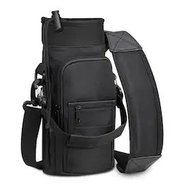 Kitcheniva - Adjustable Shoulder Strap Sling Bag For Water Bottle - Black