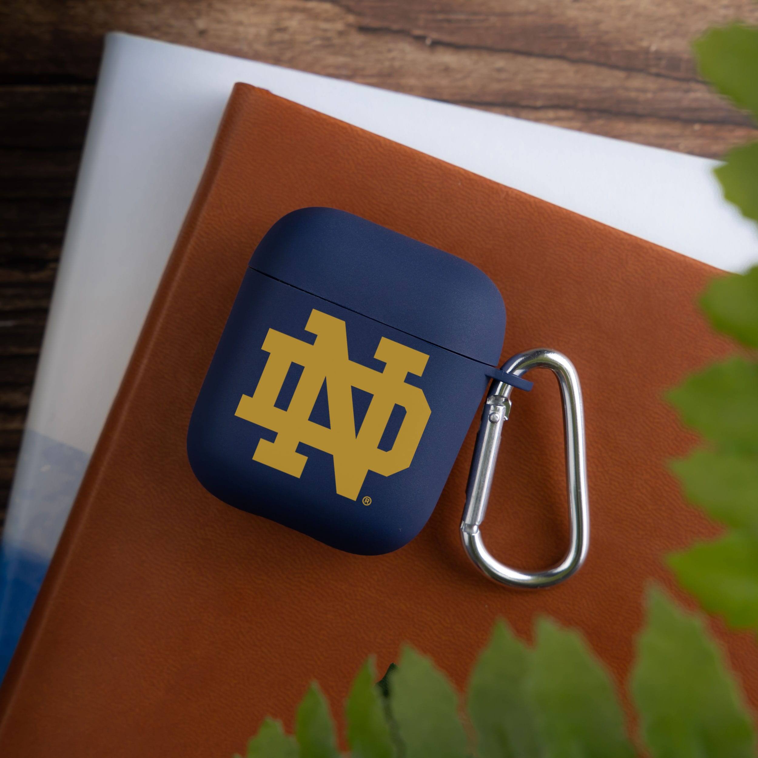 Alt View 2. Affinity Bands - Navy Notre Dame Fighting Irish AirPods Case Cover - Navy.