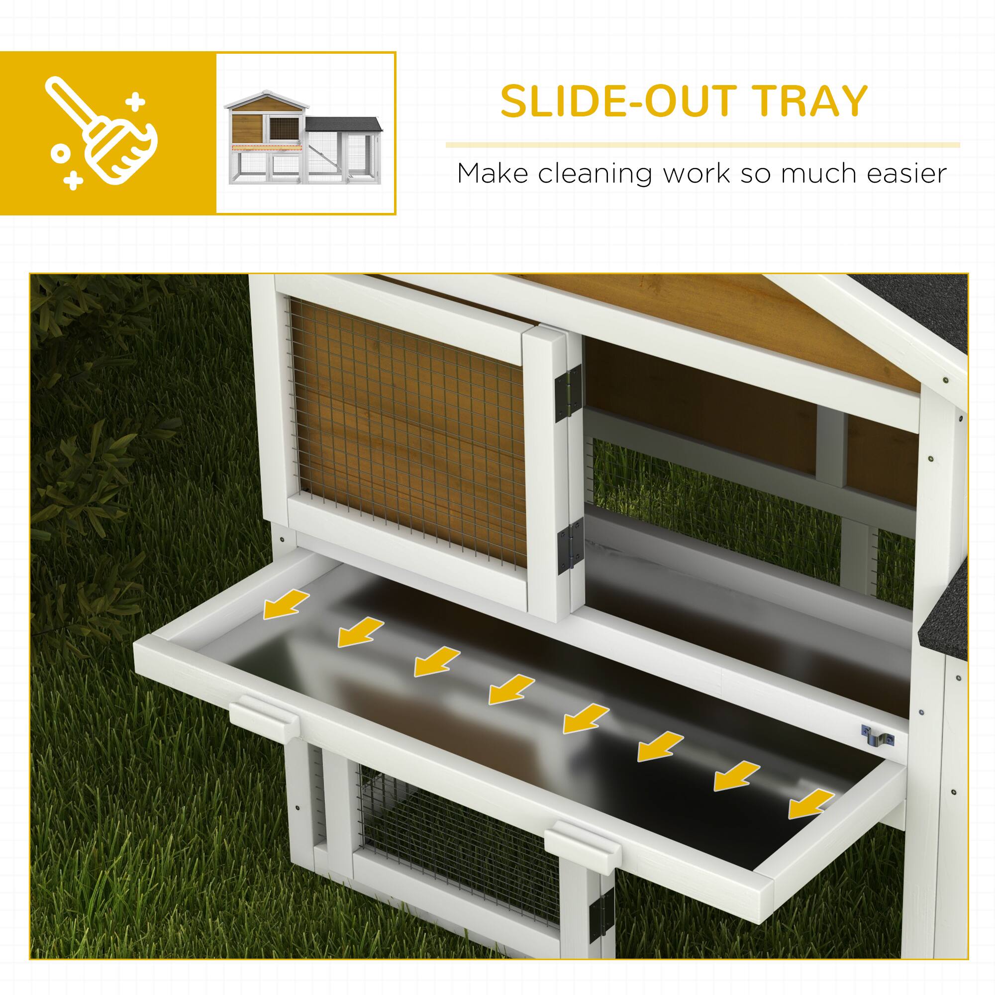 SLIDE-OUT TRAY  
Make cleaning work so much easier