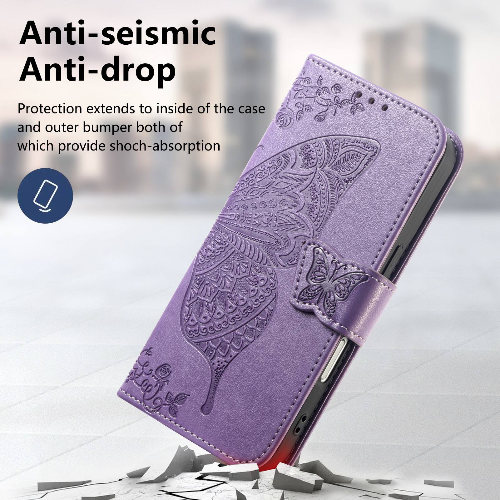 Anti-seismic Anti-drop Protection extends to inside of the case and outer bumper both of which provide shock-absorption