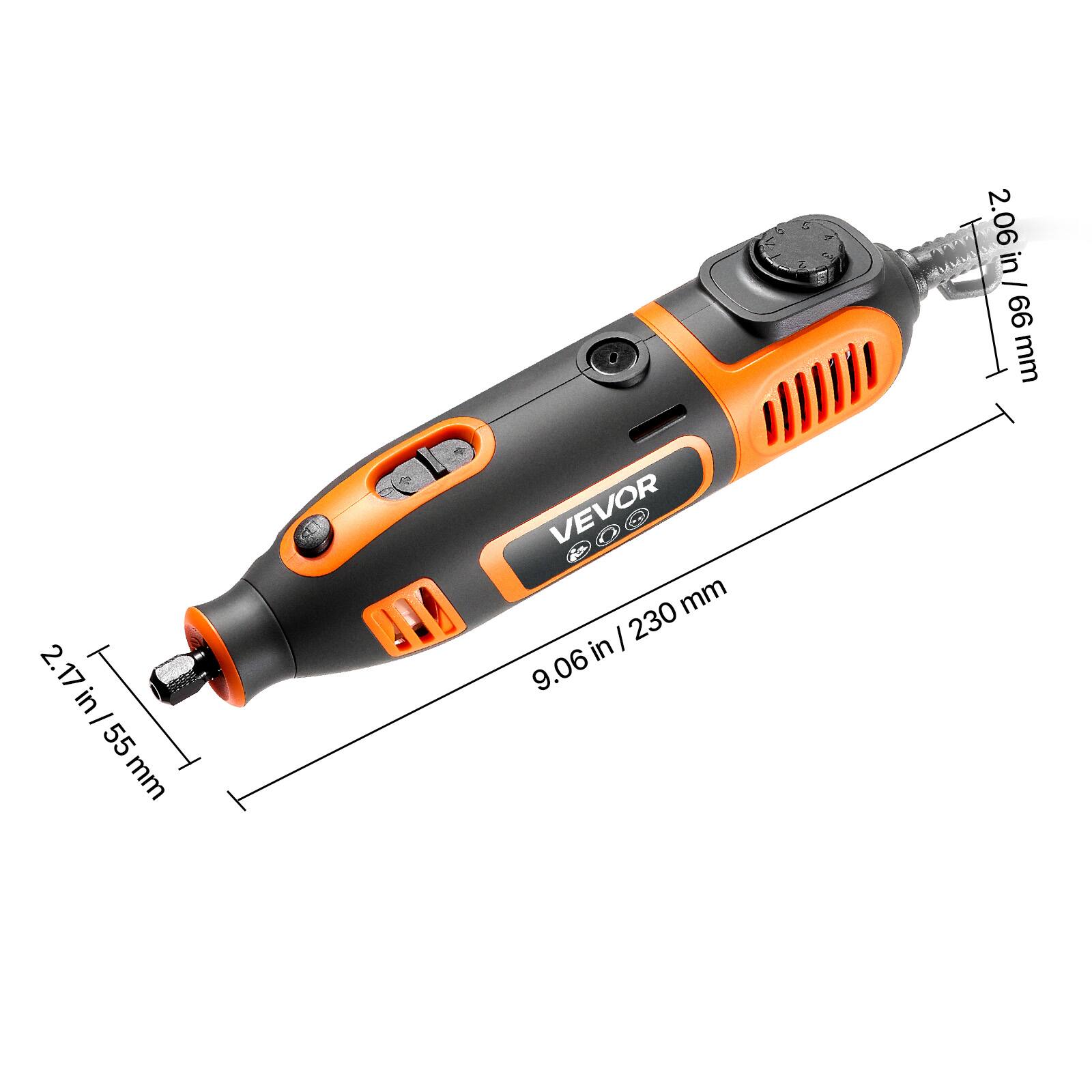 = 2.06 in / 52 mm  
2.17 in / 55 mm  
VEVOR  
5 mm  
230 in / 9.06