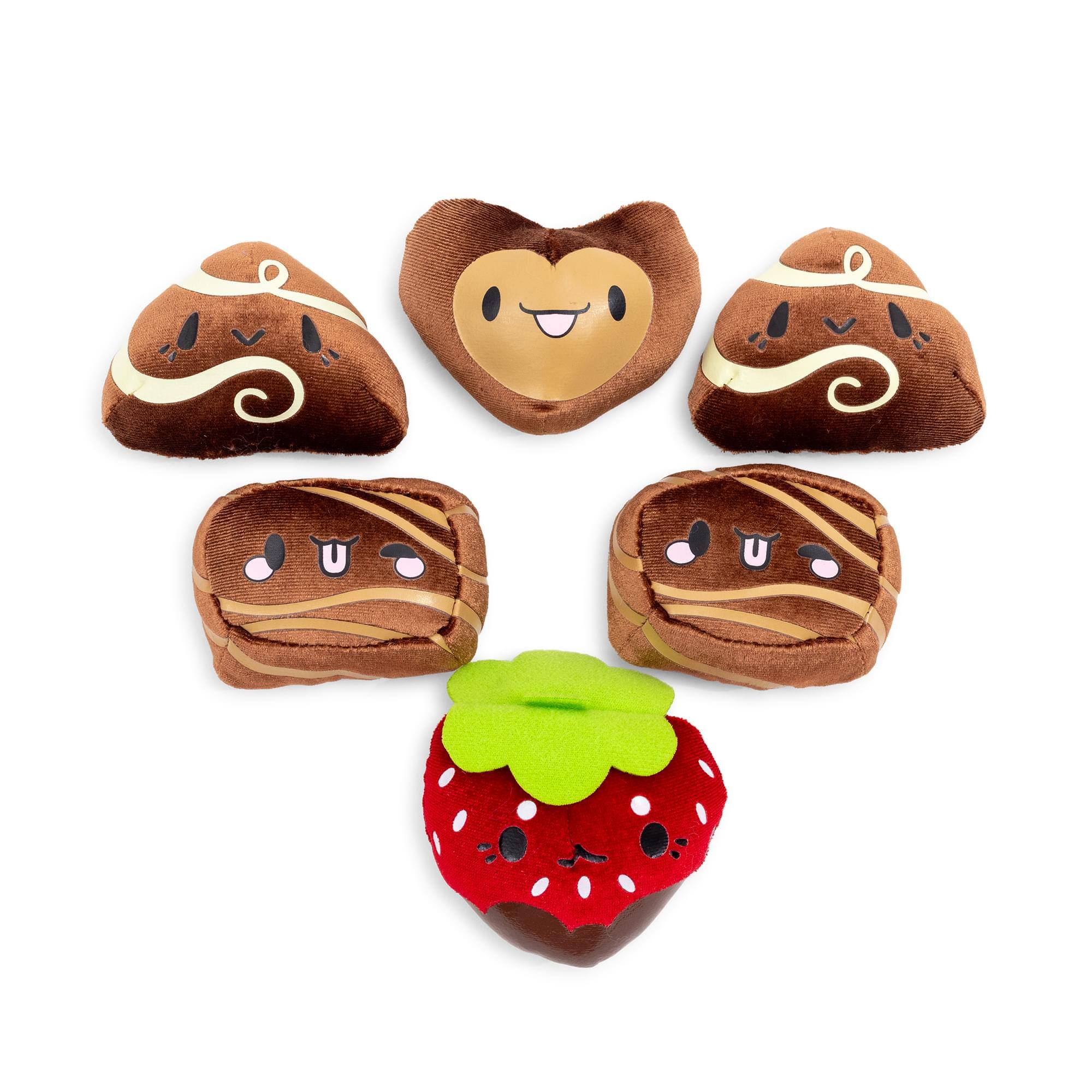 Alt View 10. Toynk - MochiOshis 6-Piece Box Of Chocolates Plush With Storage Tin - Brown.