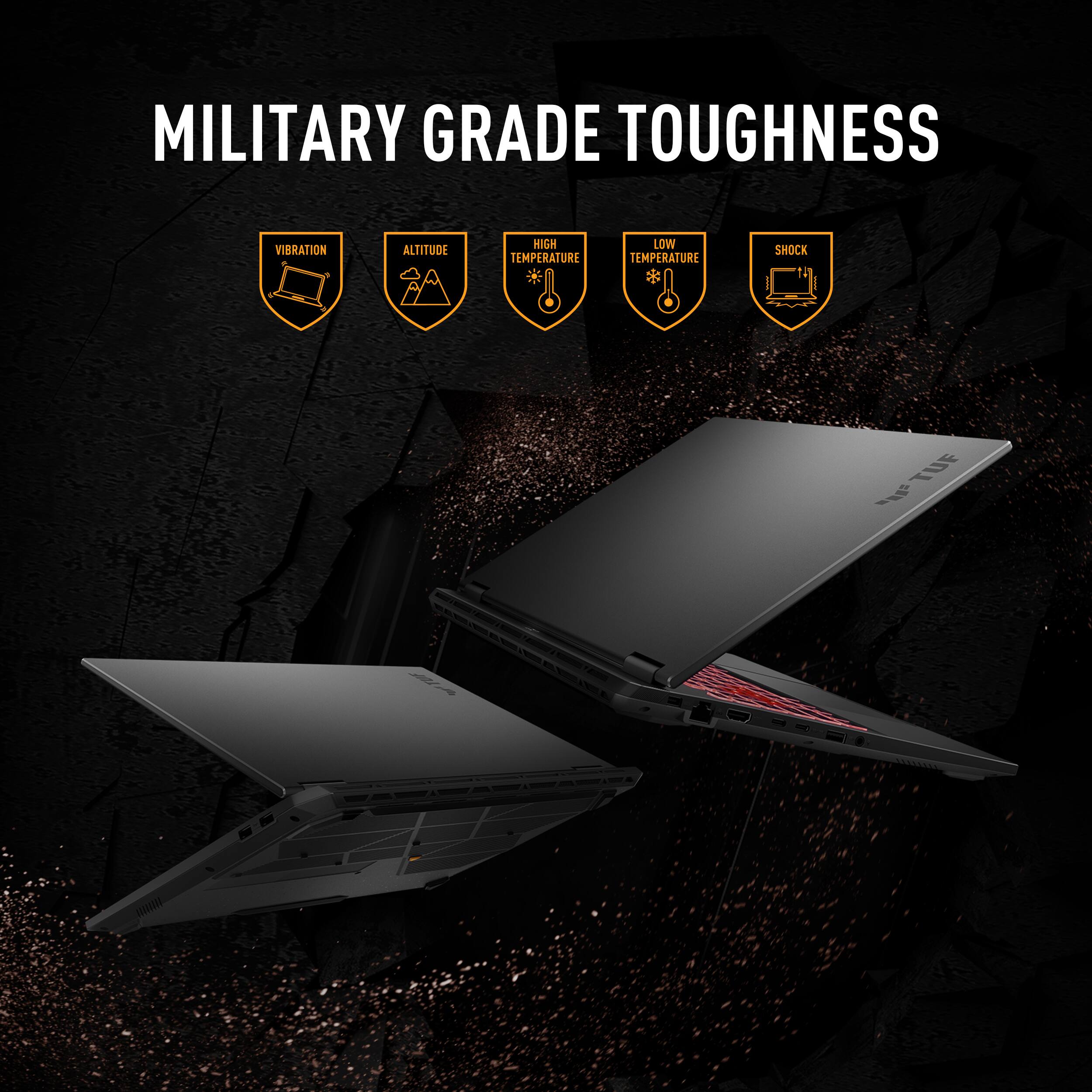 MILITARY GRADE TOUGHNESS

- VIBRATION
- ALTITUDE
- HIGH TEMPERATURE
- LOW TEMPERATURE
- SHOCK