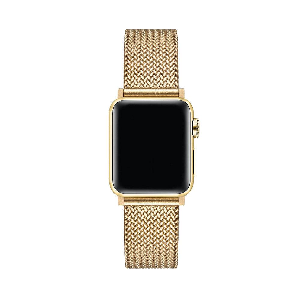 Back. Posh Tech - Knit Stainless Steel Band for Apple Watch - Gold.