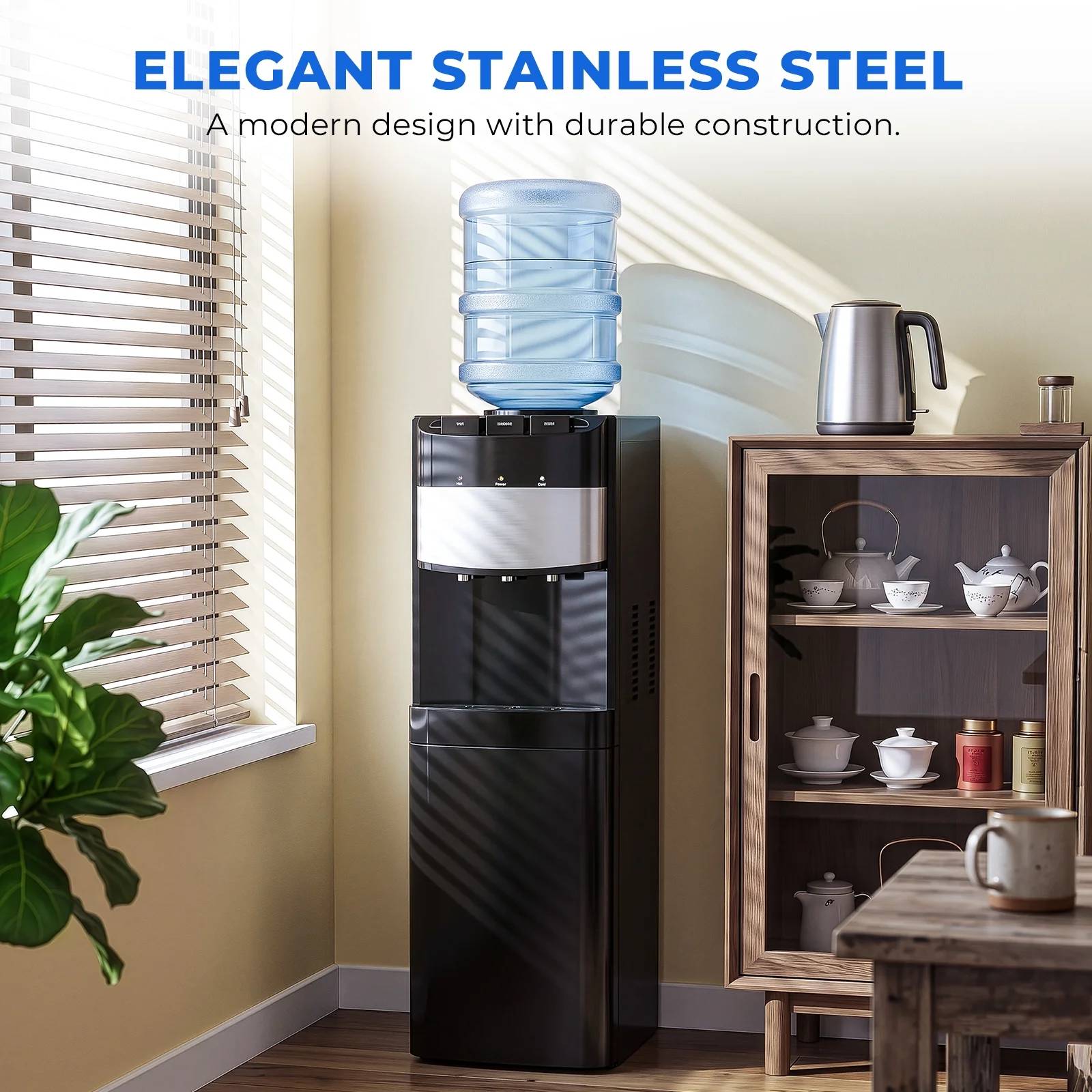 ELEGANT STAINLESS STEEL  
A modern design with durable construction.