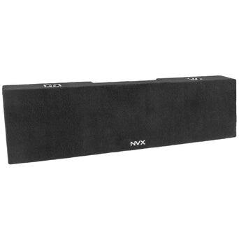 Alt View 4. NVX - 2004-2018 Nissan Titan Crew/King Cab - Custom-Fit Empty Dual 12" Sealed Subwoofer Enclosure - Black.