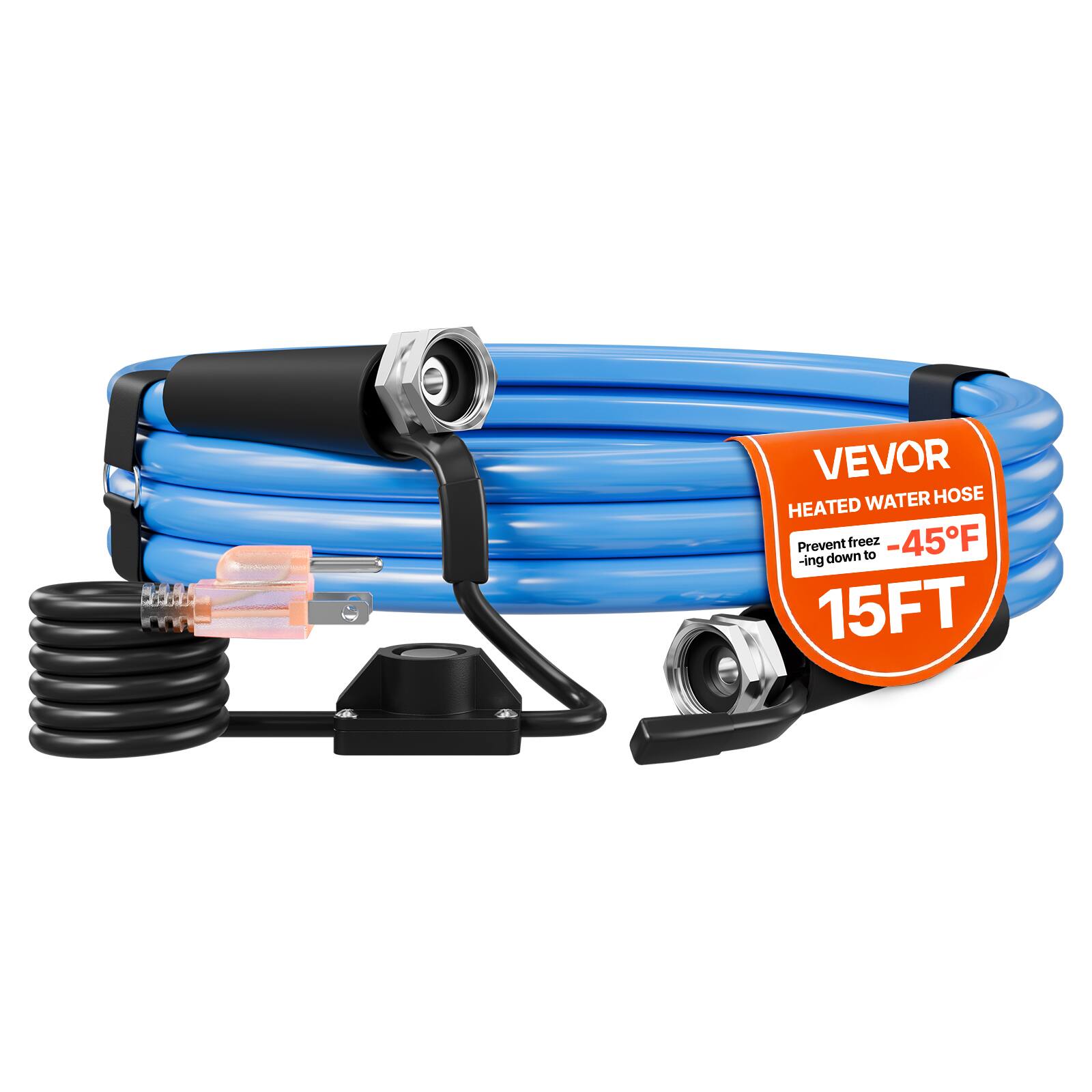 VEVOR WATER HOSE HEATED Prevent freezing down to 45F 15FT
