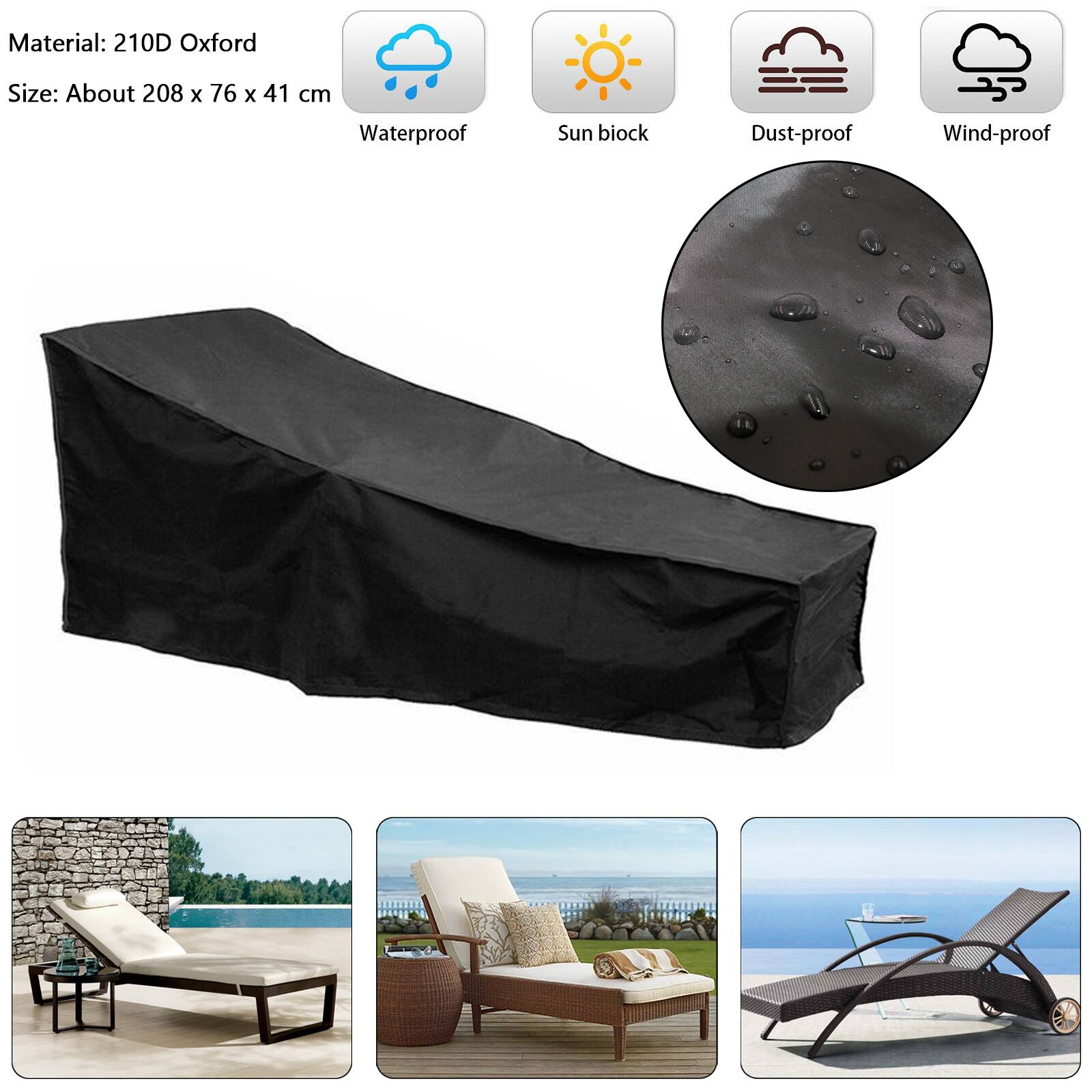 Material: 210D Oxford  
Size: About 208 x 76 x 41 cm  

- Waterproof  
- Sun block  
- Dust-proof  
- Wind-proof