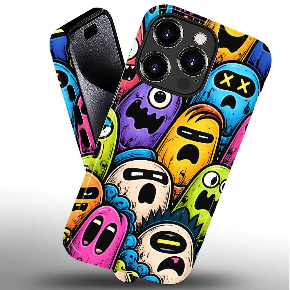 Alt View 1. BUBM - Smartphone Case for iPhone - 2-Layer Durable Smartphone Protection Case - Ghost Party - Ghost Party for iPhone 14 Pro Max.