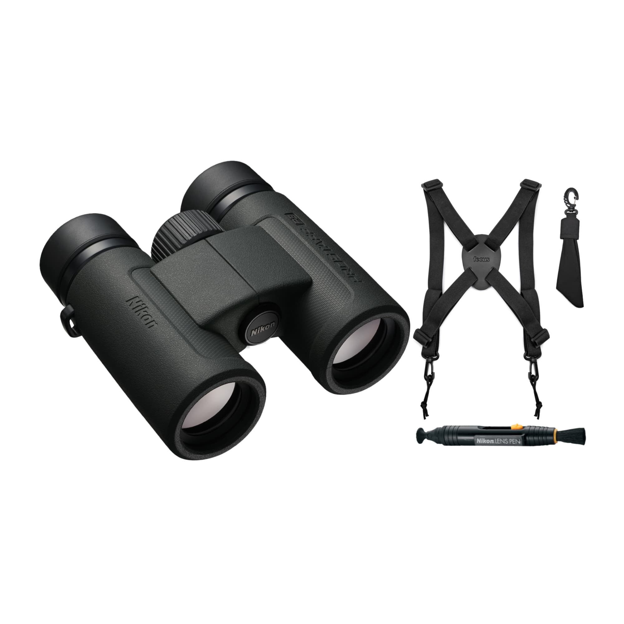 Nikon - Prostaff P3 10X30 Binoculars with Harness and Lens Pen Cleaning System