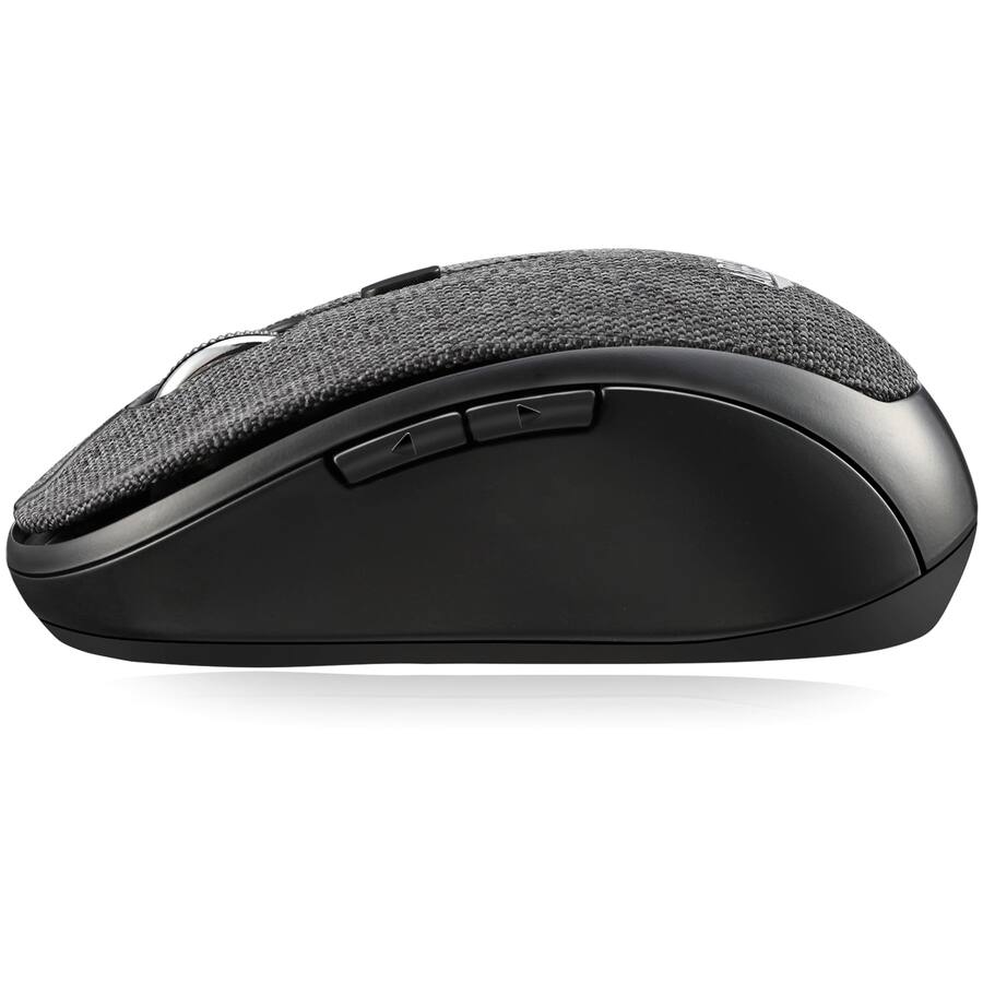 Alt View 1. Adesso - Adesso iMouse S80B - Wireless Fabric Optical Mini Mouse (Black) - Optical - Wireless - 30 ft - Radio Frequency - 2.40 - Black.