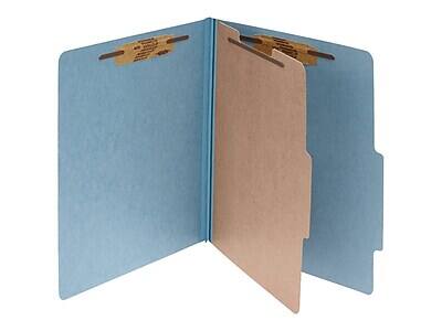 Alt View 1. ACCO - Pressboard 4-Part Classification Folders, Letter Size, Blue, 10/Box  - Blue.