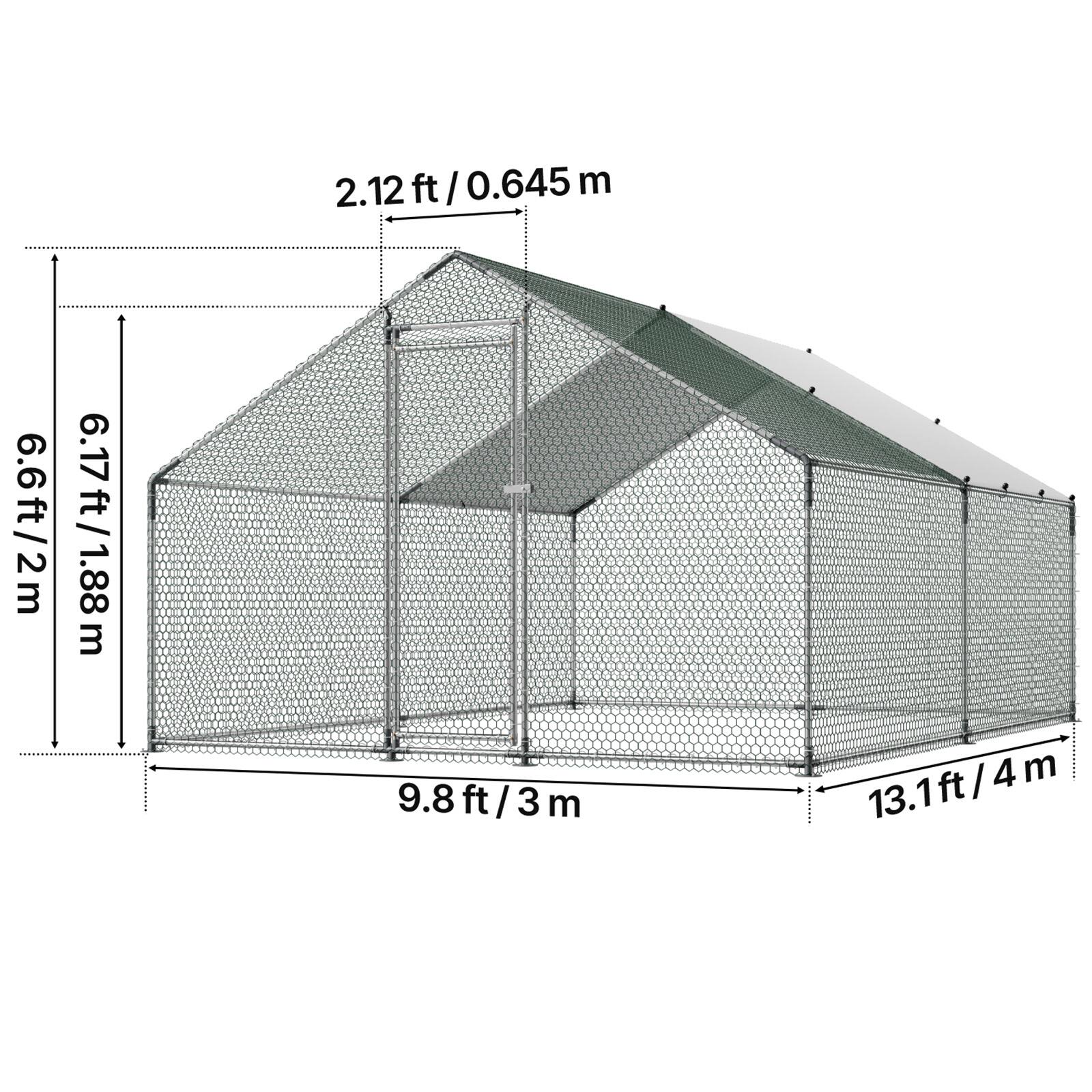 2.12 ft / 0.645 m  
6.6 ft / 2 m  
6.17 ft / 1.88 m  
9.8 ft / 3 m  
13.1 ft / 4 m