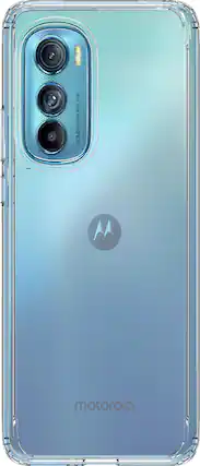 Front. SaharaCase - Hybrid-Flex Hard Shell Series Case for Motorola Edge (2022) - Clear.