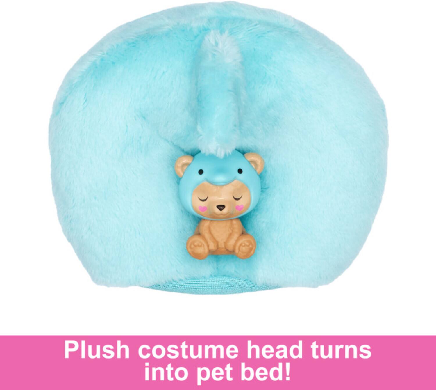 Plush costume head turns into pet bed!