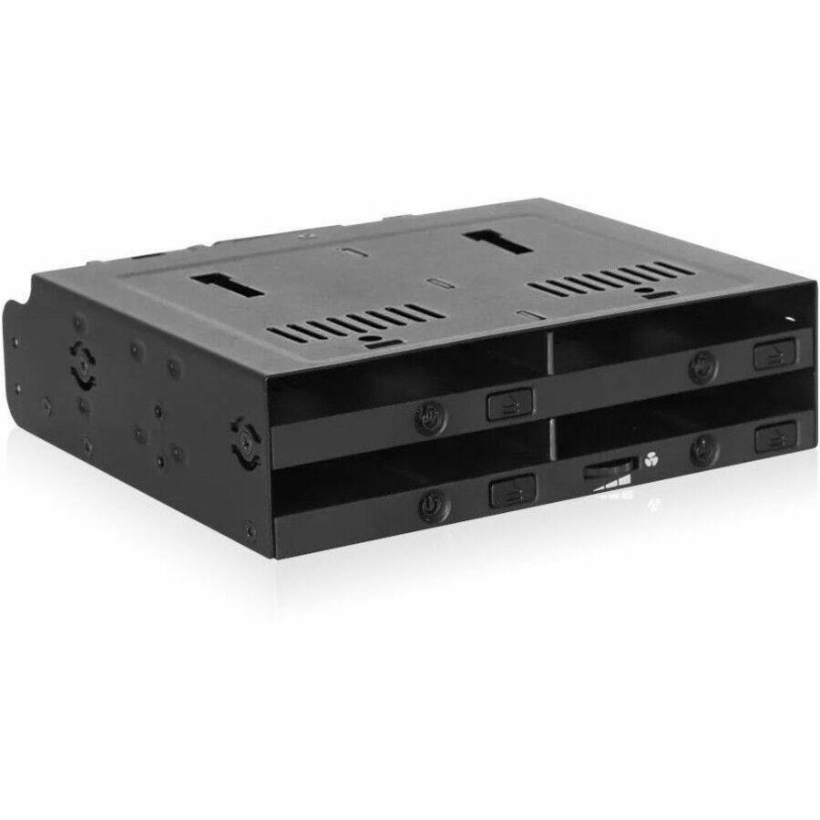 Alt View 8. Icy Dock - Icy Dock FlexiDOCK MB014SP-B R1 Drive Enclosure for 5.25" SATA/600, 12Gb/s SAS - SATA Host Interface - Black - Hot.