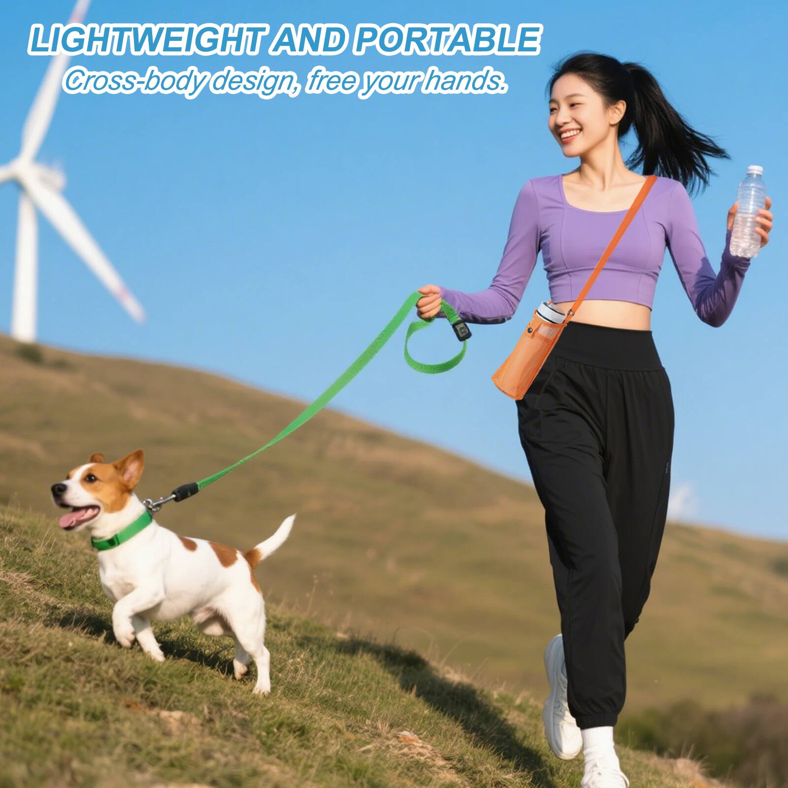 LIGHTWEIGHT AND PORTABLE  
Cross-body design, free your hands.