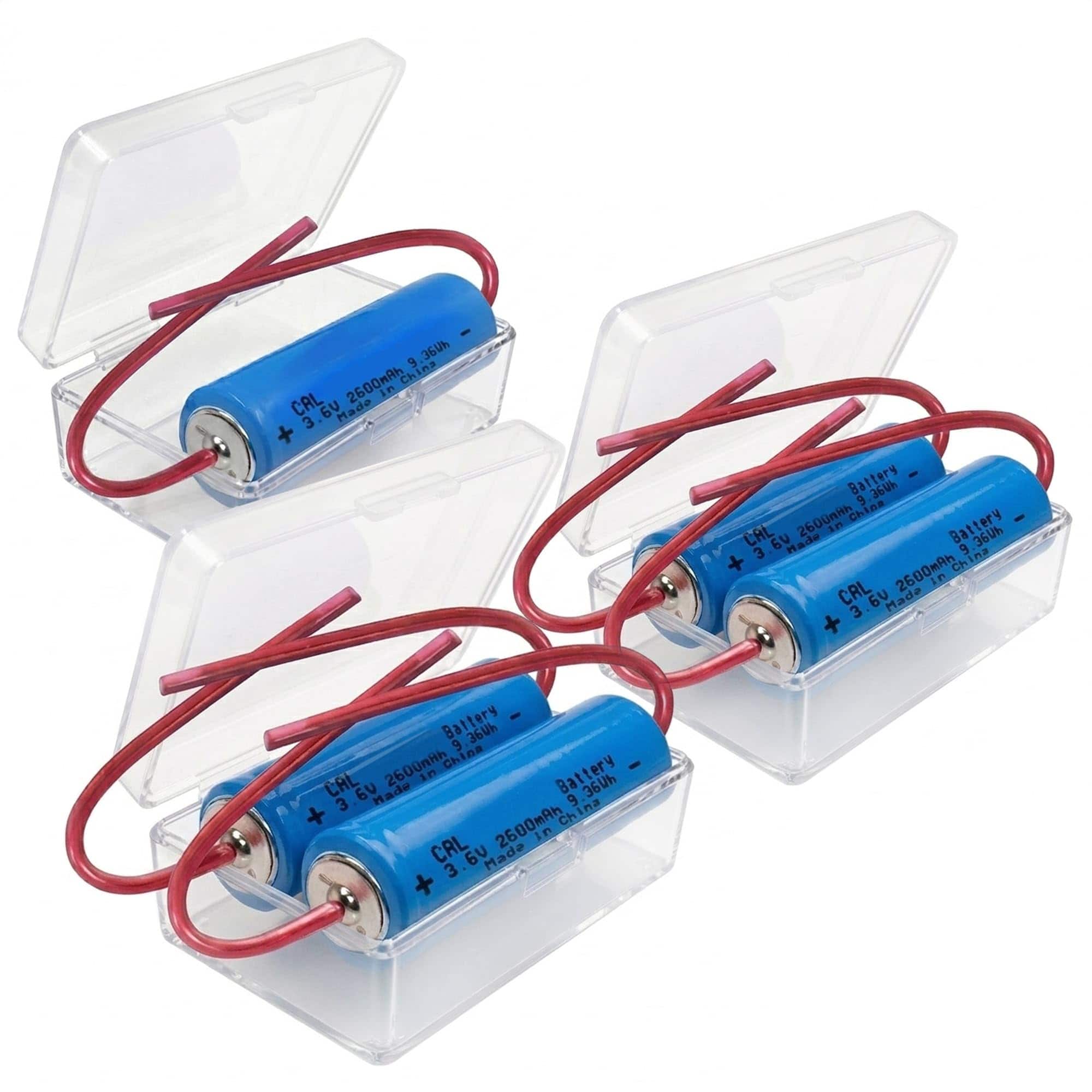 HQRP - 5-Pack ER14505 3.6 V AA Lithium Batteries 2600 mAh Non-Rechargeable with Tabs for Sensors Meters PLC