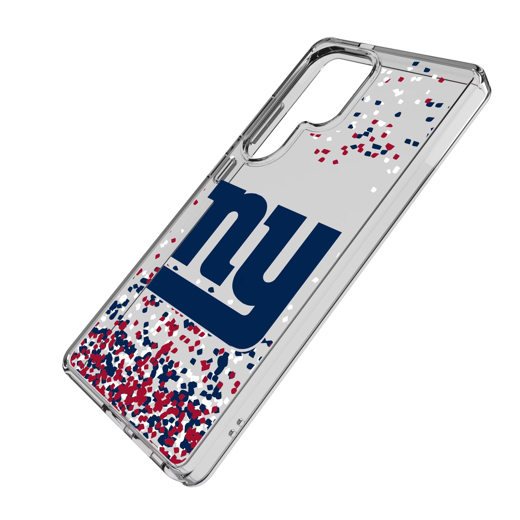 Alt View 1. Keyscaper - New York Giants Galaxy Clear Case with Confetti Design - S23 Ultra - Multicolor.