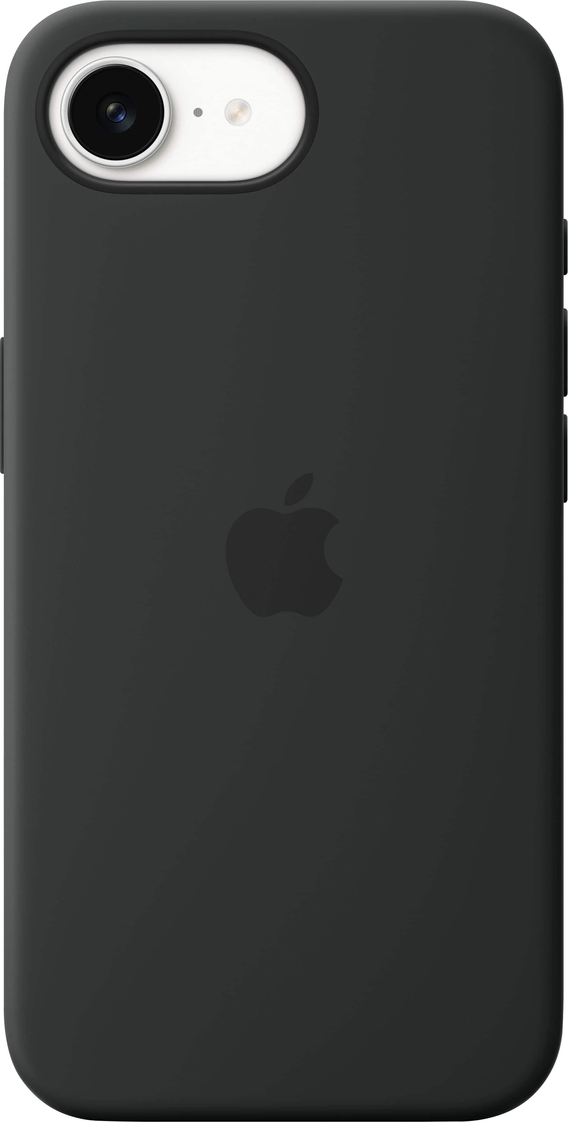 Front. Apple - iPhone 16e Silicone Case - Black.