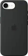 Front. Apple - iPhone 16e Silicone Case - Black.