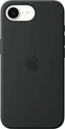 Front. Apple - iPhone 16e Silicone Case - Black.