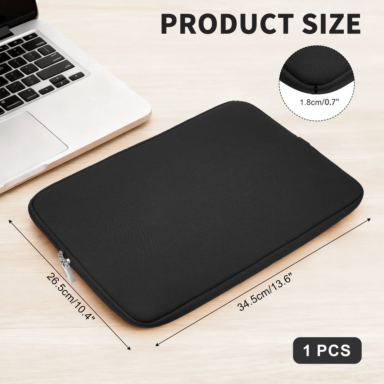 - PRODUCT SIZE
  - 1.8cm/0.7"
  - 26.5cm/10.4"
  - 34.5cm/13.6"
  - 1 PCS