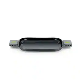 BRA Cookware - Ceramic Nonstick Griddle with Removable Handles, 12.6 x 9.4-Inch - Black