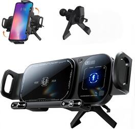 COTTAGE - Wireless Charging Rotating Car Mount High Intelligent 1 Auto Phone Holder One click Rotation Clamping Fast - Default