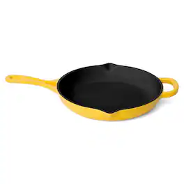 Larder & Vine - 10 in Enameled Cast Iron Skillet - Limoncello