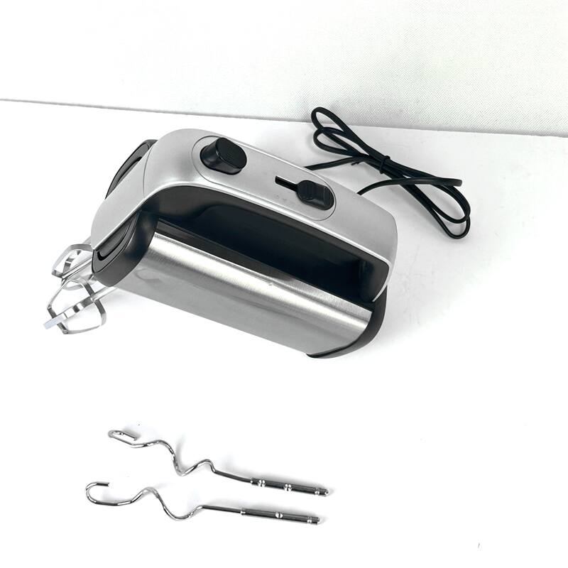 Alt View 2. Cluzine - 2 in 1 Multifunctional Electric Hand Mixer, 5 Speed Kitchen Appliance, Salad Mixer with Dough Hook Accessories - Black.