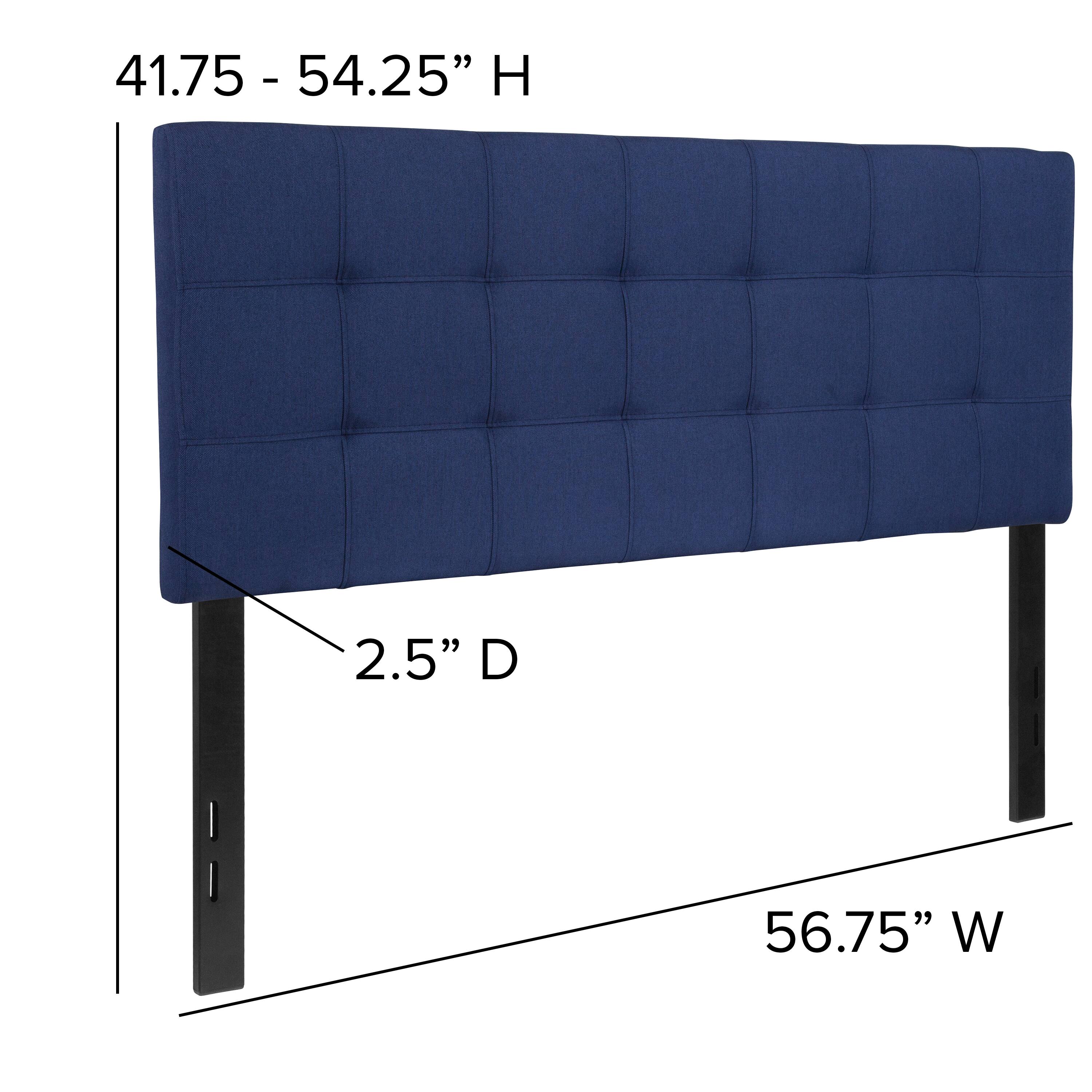 41.75 - 54.25" H  
2.5" D  
56.75" W