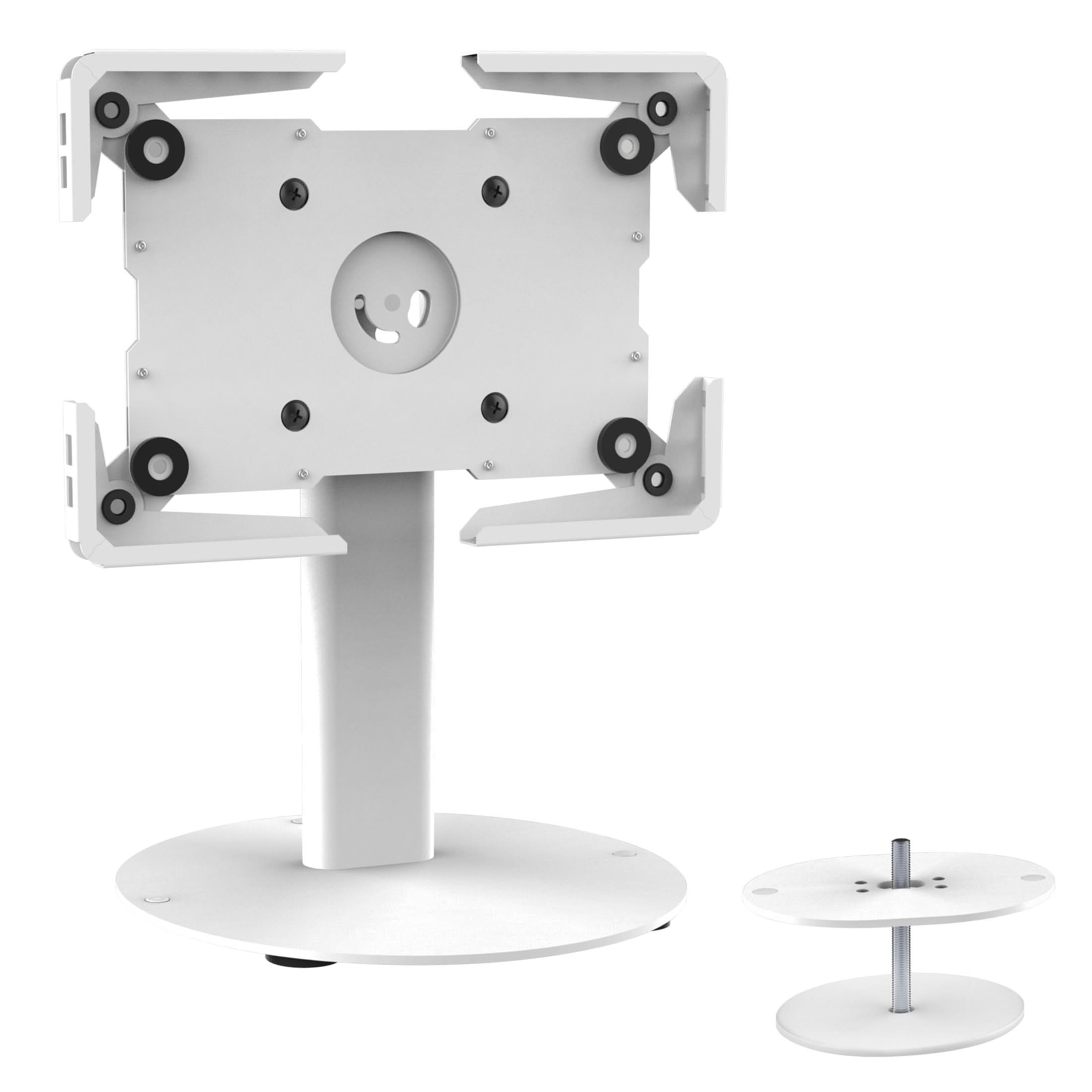 Alt View 6. Mount-It! - Universal Tablet Countertop Stand with Tilt & Rotation for Most 9.7″‑13″ Tablets, Free‑Standing or Bolt‑Down, White - White.