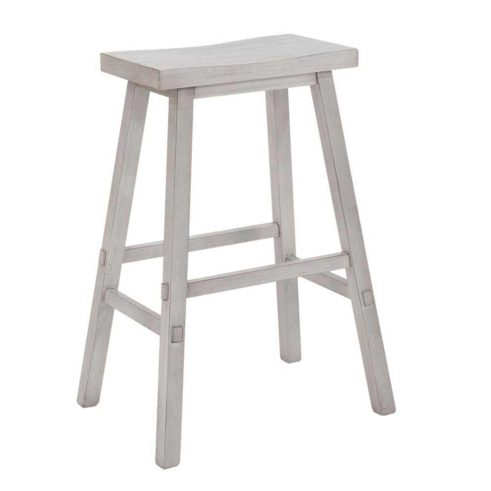 Back. Liberty Furniture Industries - Creations 30 Inch Sawhorse Stool- White in Various - Brown.