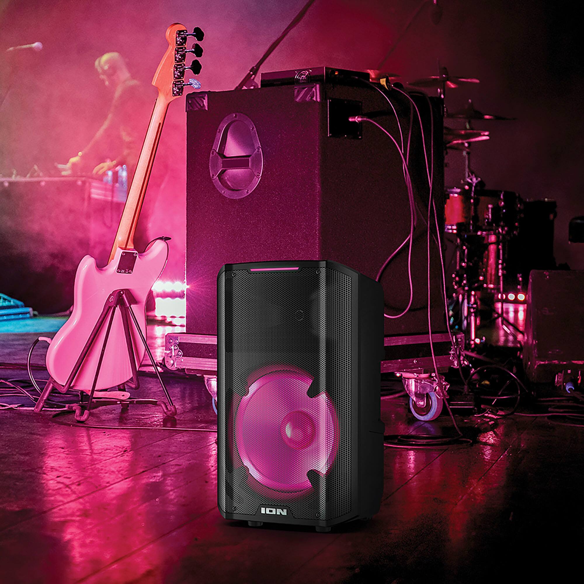 Alt View 13. ION Audio - Trouper 300 - Battery-Powered Portable Speaker System with Multi-Channel Mixer and Lights - Black.